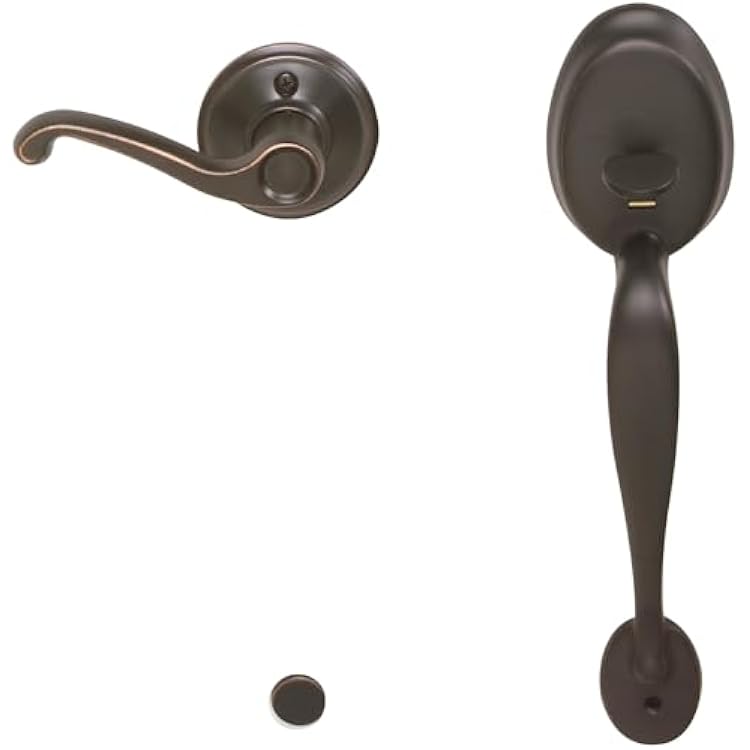 Schlage FE285-PLY-FLA-RH Plymouth Lower Handleset for Electronic Keypad with Fla, Aged Bronze