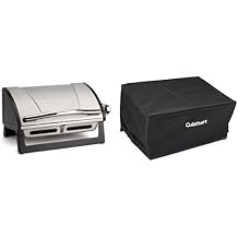 Cuisinart Grill Bundle - 146-Square-Inch Enameled Steel Cooking Grill & Cover, Portable Propane Gas Grill, Compact Design, Weather Resistant