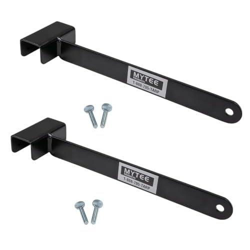 Mytee Products 2 Pack 16 Truck Bed Divider Bar - 5mm Thick Cargo Load Lock Stabilizer Bar - Black Powder Coating Carbon Steel - Fits 40 - 70 Cargo Bar Adjustable