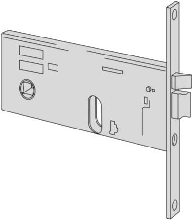 Electric lock CISA art. 14511900 entrance 90, ambidextrous box height 64 mm. front 20, only self-locking latch open latch voltage 12 V ca CE.