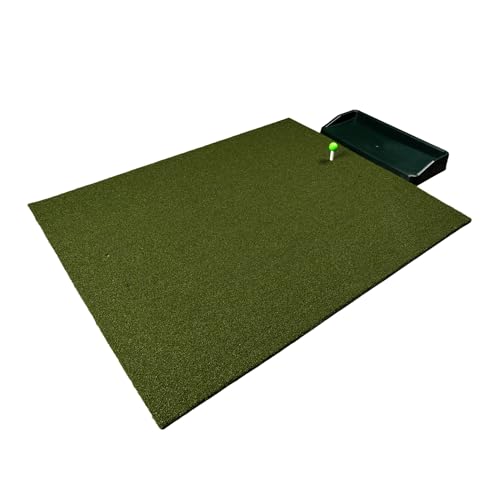 All Turf Mats Golf Practice Mat - Outdoor or Indoor Golf Hitting Mat and Golf Ball Tray