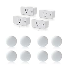 4pcs Smart Plug Mini Bundle with 8pcs 3CCT Night Light