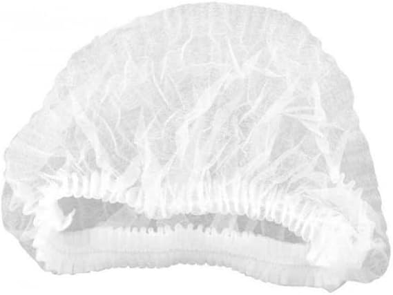 PSBM 21 Inch White Clipped Mob Caps 1000 Pack Disposable - Versatile Head Nets for Spray Tan, Salons & Hygiene