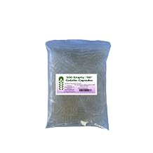 Capsule Connection USA-Made 500 00 Size Empty Gelatin Capsules, Resealable Bag, Natural, No additives