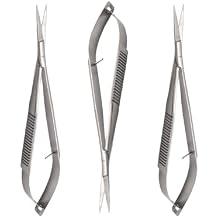 ARTMAN INSTRUMENTS 5.5 Castroviejo Scissors Straight Set of 3 Micro thread cutting embroidery/Extra Sharp Squeeze Scissors for ENT Eye Skin Dental and Veterinary Surgeon/Spring Action micro scissors