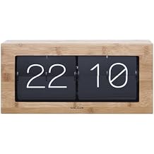 Karlsson Boxed Flip Clock (Bamboo)