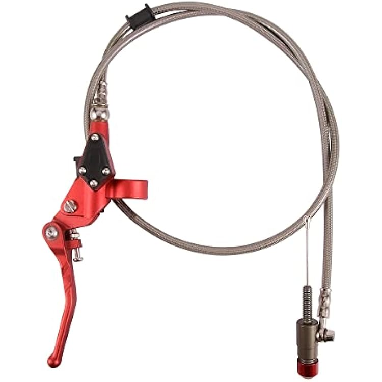 GOOFIT 78 22mm Motorcycle Hydraulic Clutch Brake Lever 1200mm Master Cylinder for 125cc 150cc 180cc 200cc 250cc Vertical Motor Off Road Scooter Pit Pocket Bike Motocross Red