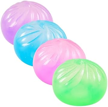Dumpling Squishy, Dumplings Squeeze Sensory Stress Relief Toy for Adults & Kids 4PCS
