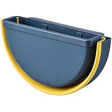 Trash Can Hanging Kitchen Trash Can Without Lid,Over-Cabinet Plastic Garbage Can ,Foldable Garbage Bin for Collecting Food Scraps Wastebasket (Color : Blue)