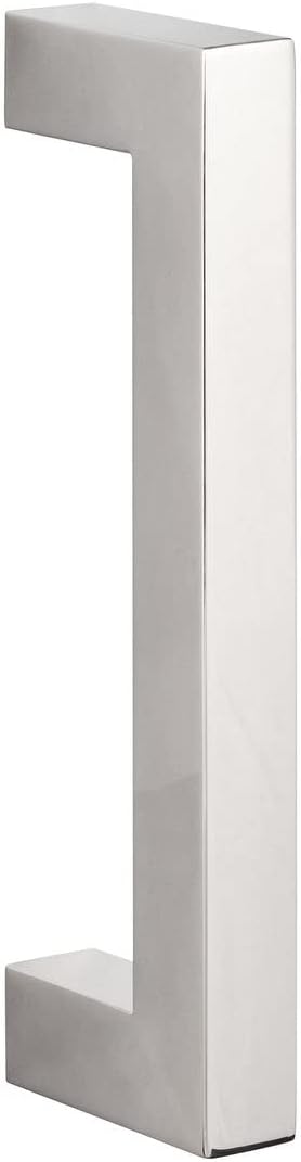 Overstock Sure-Loc Barn Door Square Handle, Single-Sided 9" Polished Chrome Chrome Finish