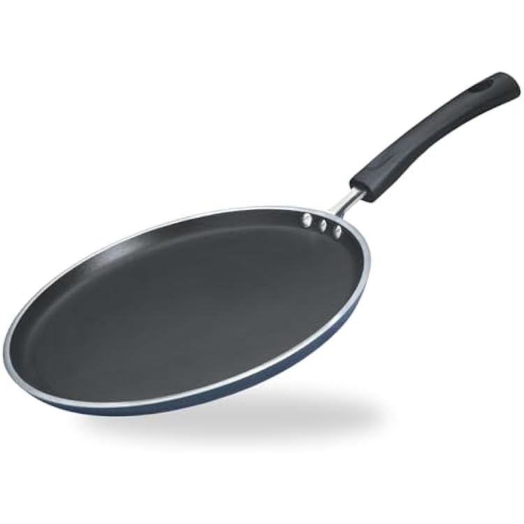 Vinod Zest Non-Stick Flat Dosa TawaGriddle, 10, BlackBlue