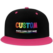 Custom Snapback Hats for Men Personalized Hip Hop Flat Bill Brim Baseball Cap Add Your Own Text Photo Logo