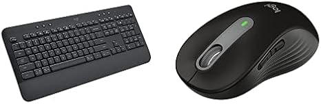 Logitech Signature K650 Comfort Full-Size Wireless Keyboard - Graphite Signature M650 L Full Size Wireless Mouse - Black