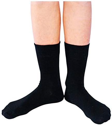 YoRo Naturals Remedywear Soft Moisturizing Eczema Socks for Adults,Inflammation Relief with Tencel and Zinc (Black, Small)