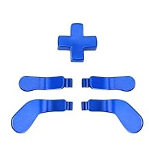 TNP for Elite Controller Paddles Compatible with Xbox Elite Series 1, 2 & Core Controller - 5 in 1 Accessories Replacement Metal Stainless Steel Paddles Trigger & D-Pad Parts, Blue