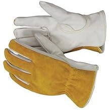 Radnor 64057342 Large Premium Grain Split Back Cowhide Unlined Drivers Gloves with Keystone Thumb and Shirred Elastic Back (Carded) (12 Pairs) Dozen