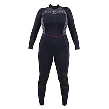AKONA Women's 3mm Full Suit. Quantum Stretch Neoprene. High Stretch Suit; Suitable for Scuba, Snorkeling, Paddle Boarding, Kayaking, or Surfing