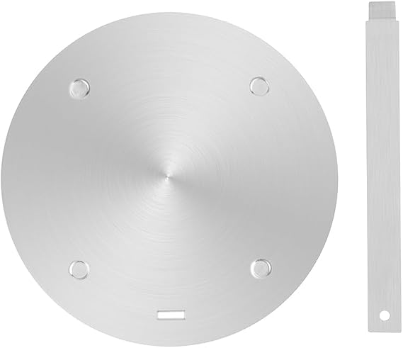 Heat Conduction Plate 20CM, Thermal Conduction Plate with Handle, Heat Diffuser Plate for Induction/Gas, Enhanced Thermal Conductivity for Efficient Heat Dissipation, Silver(B)