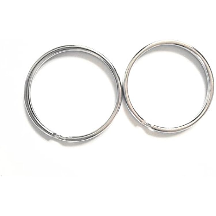 50 Pcs 38mm 1.5 Round Edged Circle Split Key Chain Ring Connector Keyring Keychain Rings for Keys - 1.5 inch Metal o Keychains for DIY CraftsCar KeyID CardTag