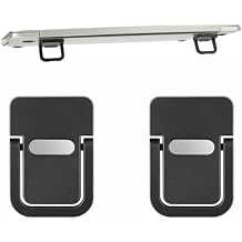Portable Keyboard Riser 2pcs Mini Laptop Stand Metal Foldable Laptop Riser Holder Ventilated Cooling Computer Notebook Stand Ergonomic Computer Keyboard Lift with Anti-Slip Pads