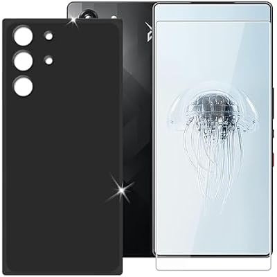 for ZTE Nubia Red Magic 10 Pro 6.85 Phone Case  Screen Protector, Shockproof Cover Bumper Slim Soft Silicone TPU Anti-Scratch Case  Tempered Glass for ZTE Nubia Red Magic 10 Pro - Black