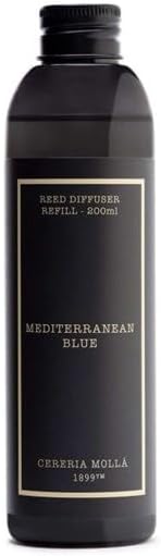 Cereria Molla - Premium Diffuser Refill (Ivory, 6.7 fl oz - 200 ml, Mediterranean Blue)