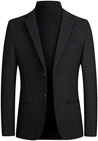 Men's Herringbone Tweed Blazer Business Casual British Wool Blend Sport Coat Jacket Office Work Dress Suit Jackets