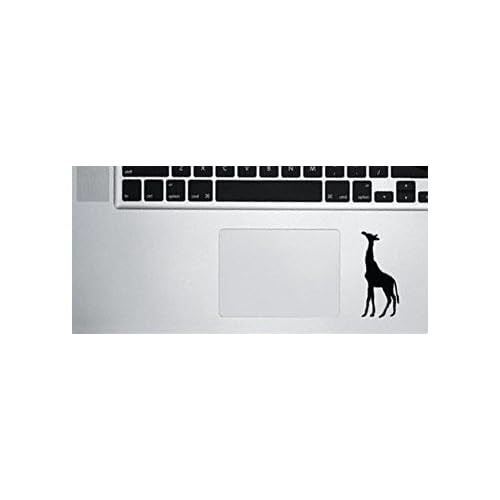 Giraffe Eating Decal  Two Pack  Vinyl Sticker|MacBook Laptop Computer Cars Trucks Vans Walls| Black |3.5 x 1.5 in|CCI868