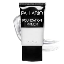 Palladio Foundation Primer, Lightweight and Velvety Primer with Aloe Vera and Chamomile, Wear Alone or As Foundation Base, Minimizes Fine Lines and Pores, Helps Makeup Last Longer, 0.674 oz Clear
