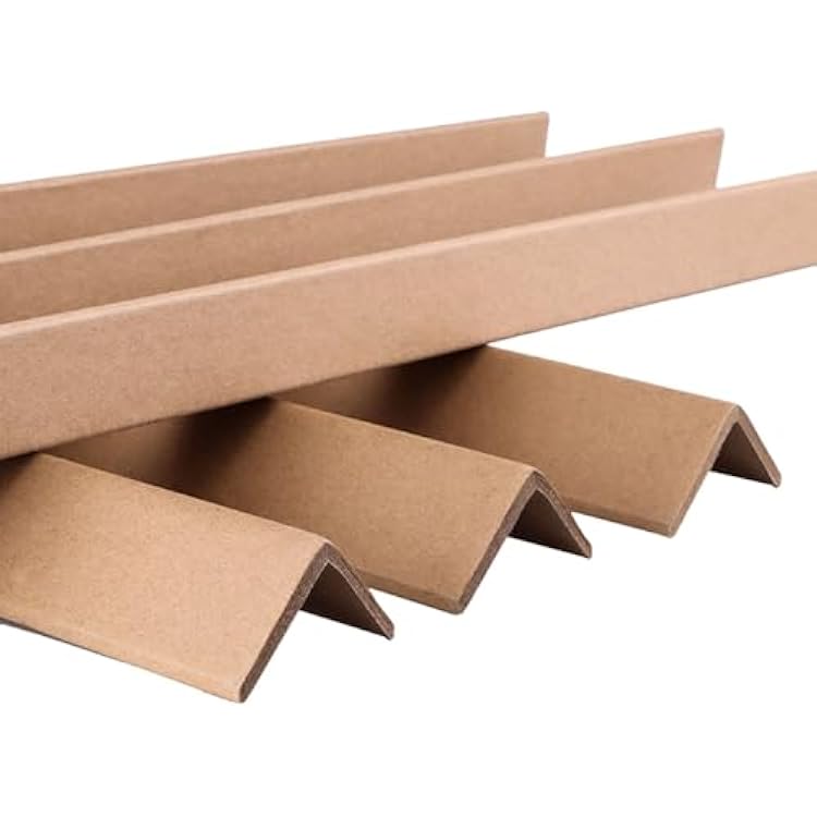 100 Robust Cardboard Edge Protectors 1.5 X 1.5 X 416183648,Small Pallet Corner Support For Reduces Slippage Cargo Damage Prevention,Versatile Paper Shipping L Shaped Board Ease Of Use Color