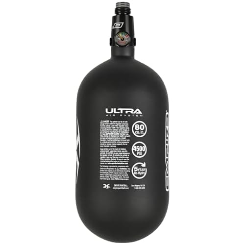 Tippmann Empire JT Ultra Light Carbon Fiber 80ci  4500psi N2 Compressed Air HPA Paintball Tank wFLO Pro Regulator -  Hydro Date 202312
