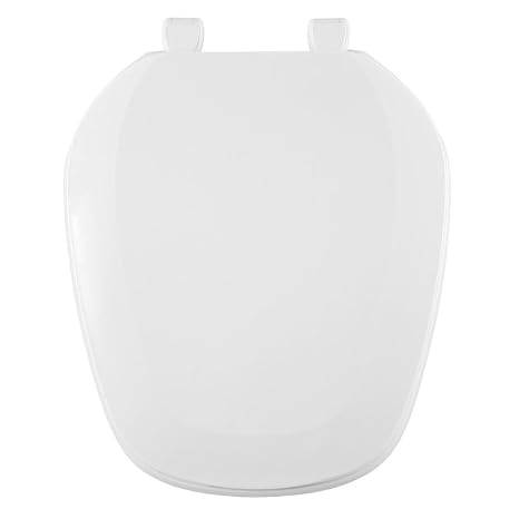Centoco Eljer Emblem Round Toilet Seat, Square Shape, Residential, White