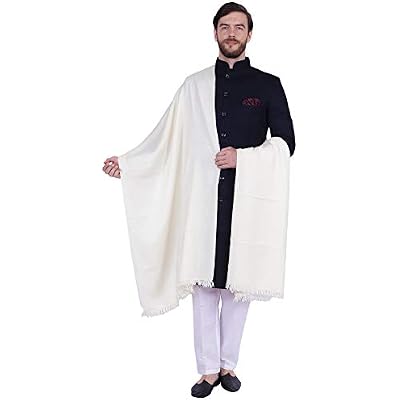 Large Prayer Shawl Pure Wool Wrap India Clothing Gift for Men & Women