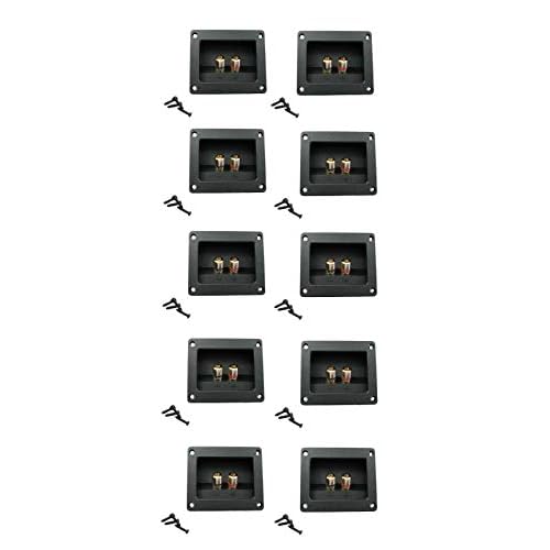 10 Pack GOLDWOOD Sound RGT-3000 Gold Plated Binding Post Jack Dish wGasket