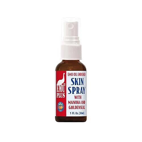 Montana Emu Ranch - Emuplus Skin Spray with Manuka and Goldenseal - 1 Fl Oz - Made to Help Improve the Appearance of Problematic  Damaged Skin