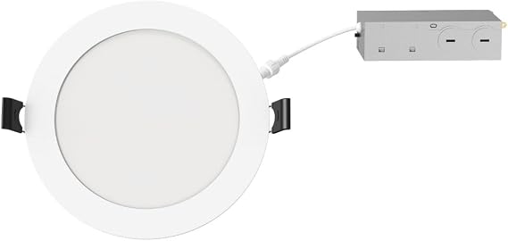 8-Inch Ultra-Slim LED Recessed Downlight, 18W, 2-Pack | Color Tunable (2700K-5000K) and Dimmable