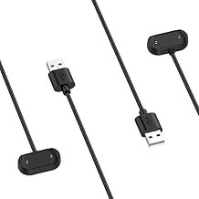 FitTurn [2-Pack] Charger Compatible with Amazfit Cheetah/GTR 4/GTR 3/T-Rex 2/GTR3 Pro/GTS3 Charging Cable Dock Charger 3.3ft 100cm Smartwatch Accessories A2294 A2150 A2039 A2036 (Black)