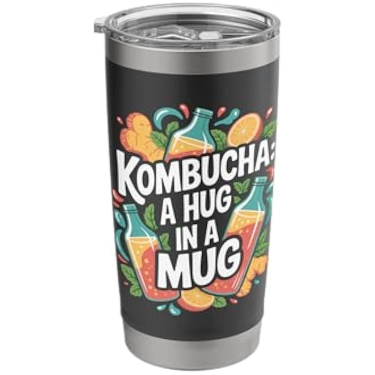 Kombucha A Hug In A Mug Ginger Lemon Tea Stainless Steel Insulated Tumbler