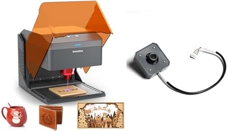 Genmitsu Kiosk 10W Laser Engraver+Camera, Light Weight & Portable Laser Engraver Machine, 3.9 x 3.9inch Engraving Area, Laser Safety Class 1