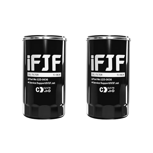 iFJF 122-0836 Oil Filter Replacement for RV QG 55007000 Series HGJAA HGJAB HGJAC Spin-on Replaces 01220836 B7238 PH2875 PH10027Set of 2