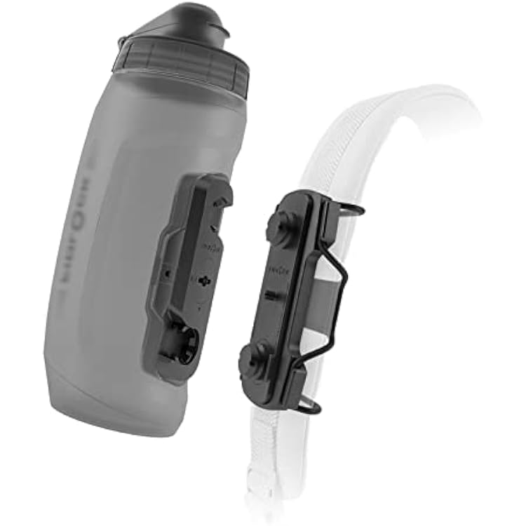 Fidlock Trinkflasche & Halterung Twist Bottle Texbase Multi Set, 590 ml, Transparent Schwarz, 09648-P01032