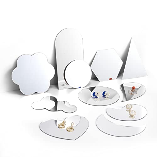 11PCS Acrylic Mirror for Photography Product Photography Props Display Mirrors Reflection Board 11 Piece Set