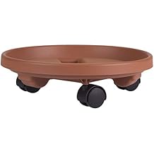 Bloem Fiskars 95122C 12-Inch Round Plant Caddy, Color Terracotta