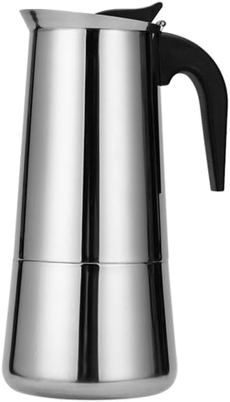 Stainless Steel Coffee Maker Coffeepot Portable Electric Mocha Latte Stove Espresso Filter Pot European Coffee Cup (200ml)