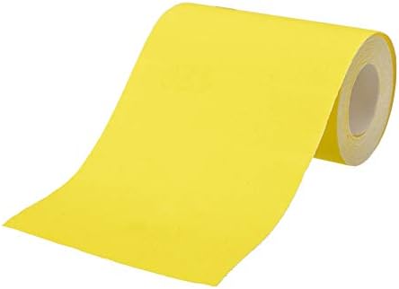 Sandpaper Roll, 5m Yellow Aluminium Oxide Sanding Paper Roll Use on Woodwork Metalwork Hand Grinding Tool (5 rolls,Grit 40 60 80 120 180 mixed)