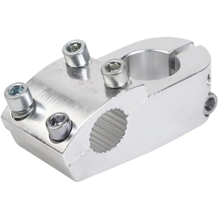Heavy Duty Aluminum Alloy Bicycle Stem 50mm for Fixed Gear and Road Bikes, Fits 28.6mm Fork and 22.225.4mm Handlebar, BlackSilversilver