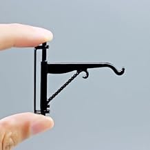 Miniature Metal Wall Bracket, 3PCS Dollhouse Plant Hanger Hook, Black, Miniature Wall Bracket, Dollhouse Decor