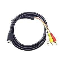 1.5M 5FT HDMI-Compatible Av Male to 3 R/CA Conversion TV Set-Box DV DVD Video Cable to 3rca Digital Wire Converter Adapter