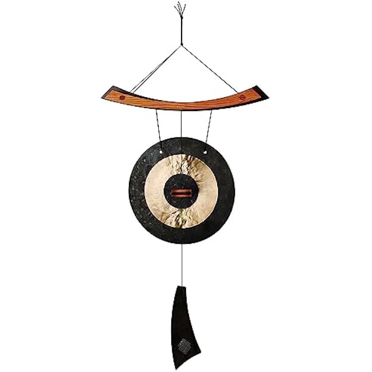Woodstock Wind Chimes for Outside, Garden, Patio, Porch and Outdoor Decor, Wind Gong Style Wind Chimes 30 Healing Gong Gifts HG