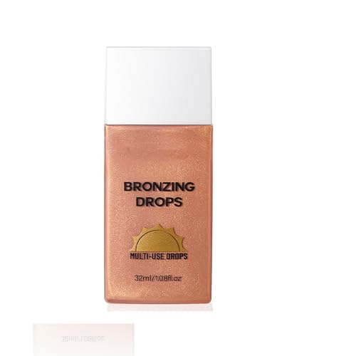MAEPEOR Bronzing Drops 4 Colors Sunny Glow Liquid Bronzer Drops No Transfer Face Makeup Bronzing For Face & Cheeks for Instant Sun-Kissed Glow Color 04